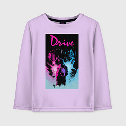 Лонгслив хлопковый детский DRIVE фильм, цвет: лаванда