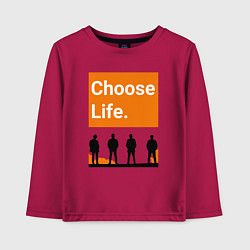 Лонгслив хлопковый детский Choose Life, цвет: маджента