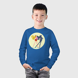 Лонгслив хлопковый детский Сейлор Мун, цвет: синий — фото 2
