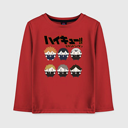 Лонгслив хлопковый детский Старшая Карасуно Старшая Инаризаки Haikyuu!!, цвет: красный