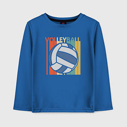 Лонгслив хлопковый детский True Volleyball, цвет: синий
