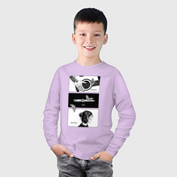 Лонгслив хлопковый детский Endure and survive, цвет: лаванда — фото 2