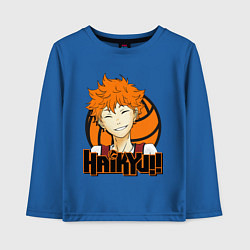 Лонгслив хлопковый детский Haikyu Улыбка Хинаты, цвет: синий