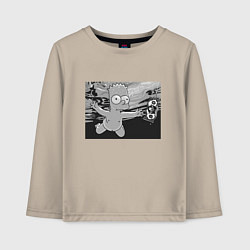 Лонгслив хлопковый детский Simpsons x Nirvana, цвет: миндальный