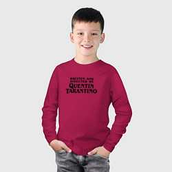 Лонгслив хлопковый детский Quentin Tarantino, цвет: маджента — фото 2
