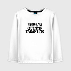 Лонгслив хлопковый детский Quentin Tarantino, цвет: белый
