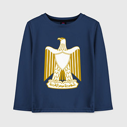 Лонгслив хлопковый детский Египет Египетский герб, цвет: тёмно-синий