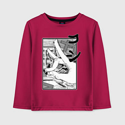 Лонгслив хлопковый детский Chainsaw man Kon, цвет: маджента