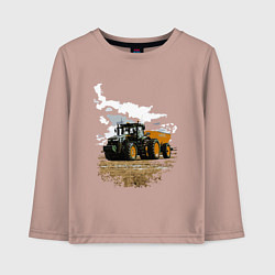 Лонгслив хлопковый детский JOHN DEERE I Джон Дир!, цвет: пыльно-розовый