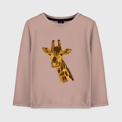 Лонгслив хлопковый детский Жираф Жора, цвет: пыльно-розовый