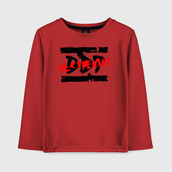 Лонгслив хлопковый детский DDT НЕ СТРЕЛЯЙ!, цвет: красный