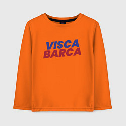Лонгслив хлопковый детский Visca Barca, цвет: оранжевый