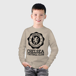 Лонгслив хлопковый детский Chelsea FC: Emblem, цвет: миндальный — фото 2