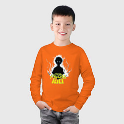 Лонгслив хлопковый детский Моб Психо 100, цвет: оранжевый — фото 2