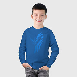 Лонгслив хлопковый детский Фри Фаер Лусио Luqueta, цвет: синий — фото 2