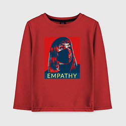 Лонгслив хлопковый детский Empathy, цвет: красный