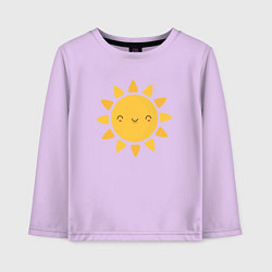 Лонгслив хлопковый детский Smiling Sun, цвет: лаванда