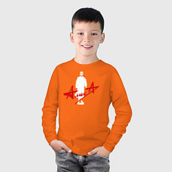 Лонгслив хлопковый детский Группа АЛИСА - Дискография, цвет: оранжевый — фото 2