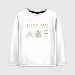 Лонгслив хлопковый детский Kiss My Ace, цвет: белый