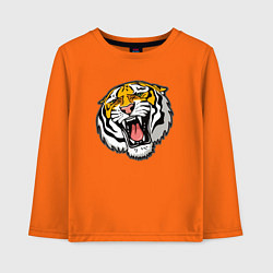 Лонгслив хлопковый детский Tiger, цвет: оранжевый