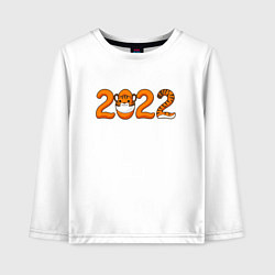 Лонгслив хлопковый детский Год Тигра - 2022, цвет: белый