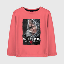 Лонгслив хлопковый детский ВЕДЬМАК WITCHER Z, цвет: коралловый