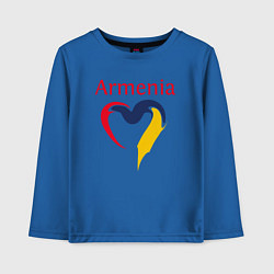 Лонгслив хлопковый детский Armenia Heart, цвет: синий