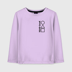 Лонгслив хлопковый детский Контур фигур, цвет: лаванда