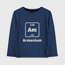 Лонгслив хлопковый детский Армениум, цвет: тёмно-синий