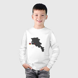 Лонгслив хлопковый детский Армения - Ереван, цвет: белый — фото 2