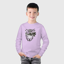 Лонгслив хлопковый детский Тигр Верь в свою силу, цвет: лаванда — фото 2