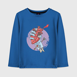Лонгслив хлопковый детский Zombie Heart, цвет: синий