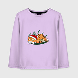 Детский лонгслив Тигр спит