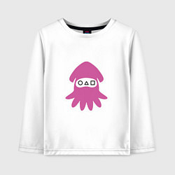 Лонгслив хлопковый детский Squid Pink, цвет: белый