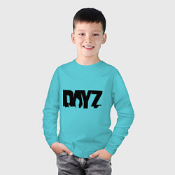 Лонгслив хлопковый детский DayZ, цвет: бирюзовый — фото 2
