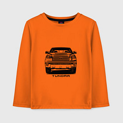 Лонгслив хлопковый детский Тойота Тундра, цвет: оранжевый