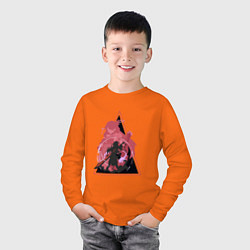 Лонгслив хлопковый детский Genshin Impact Bay DoeБэй Доу, цвет: оранжевый — фото 2