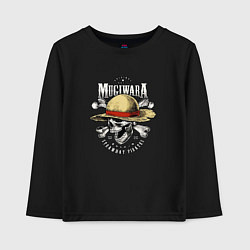 Лонгслив хлопковый детский MUGIWARA ONE PIECE ВАН ПИС, цвет: черный