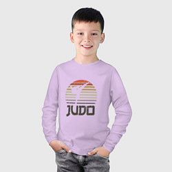 Лонгслив хлопковый детский Judo Warrior, цвет: лаванда — фото 2