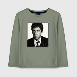 Лонгслив хлопковый детский Аль Пачино Al Pacino, цвет: авокадо