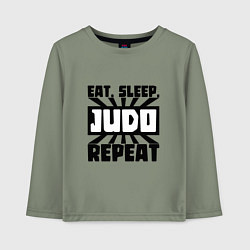 Детский лонгслив Eat, Sleep, Judo, Repeat