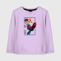 Лонгслив хлопковый детский Мори Джин из Бог старшей школы, цвет: лаванда