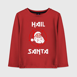 Лонгслив хлопковый детский Hail Santa, цвет: красный