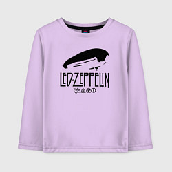 Лонгслив хлопковый детский Дирижабль Led Zeppelin с лого участников, цвет: лаванда