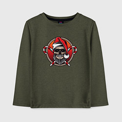 Детский лонгслив Skull Santa