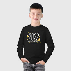 Лонгслив хлопковый детский 2022 С Новый Годом, цвет: черный — фото 2