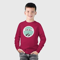 Лонгслив хлопковый детский УРАЛ 01, цвет: маджента — фото 2