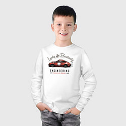 Лонгслив хлопковый детский Porsche Lucky Bastardz, цвет: белый — фото 2