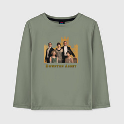 Лонгслив хлопковый детский Downton Abbey Аббатство Даунтон, цвет: авокадо