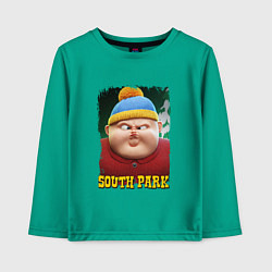 Лонгслив хлопковый детский Eric Cartman 3D South Park, цвет: зеленый